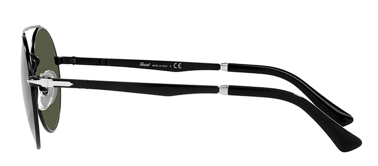 Persol PO 2496S 113831 Round Metal Black Sunglasses with Green Lens sold by Gaffos product image thumbnail 3