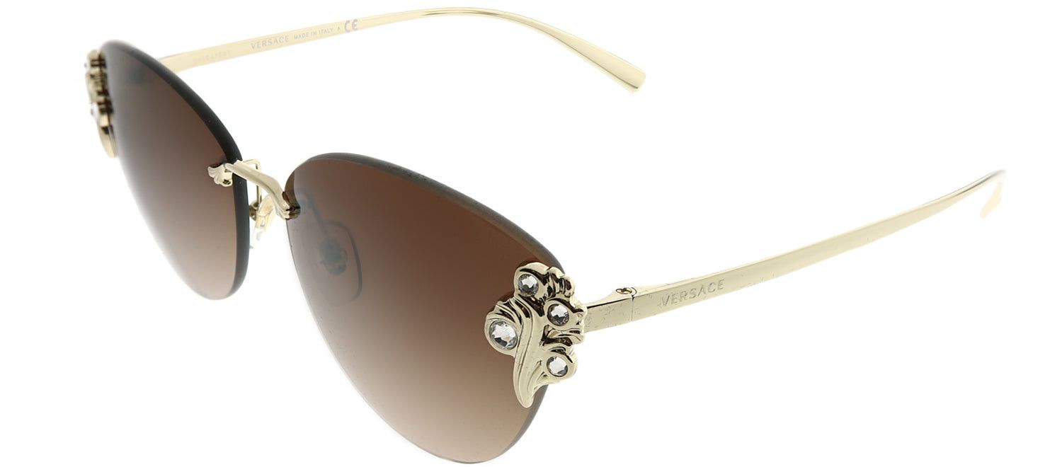 Versace VE 2196B 125213 Cat-Eye Metal Gold Sunglasses with Brown Gradient Lens sold by Gaffos product image thumbnail 2