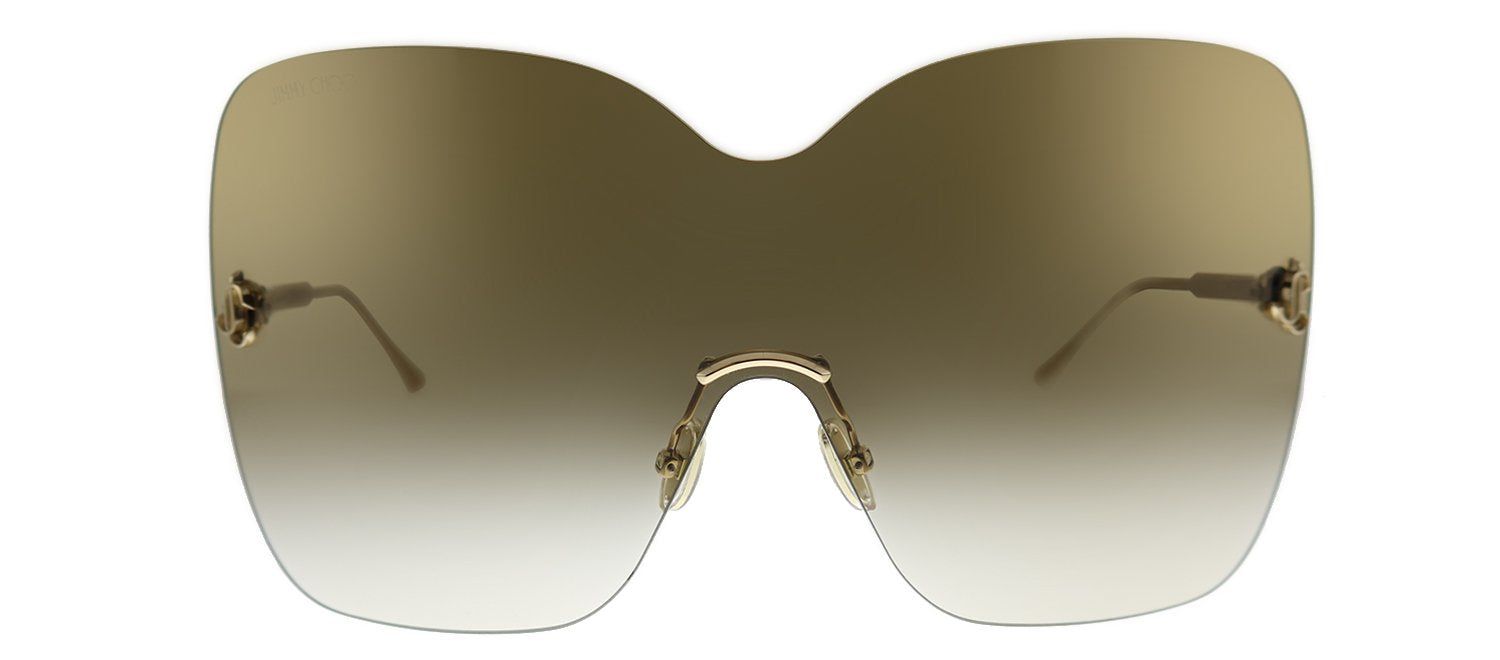 Jimmy Choo JC ZELMA/S J5G HA Shield Metal Gold Sunglasses with Brown Gradient Lens sold by Gaffos