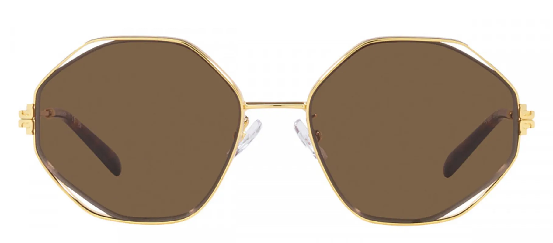 Tory Burch TY 6095 335973 Geometric Metal Gold Sunglasses with Brown Lens sold by Gaffos