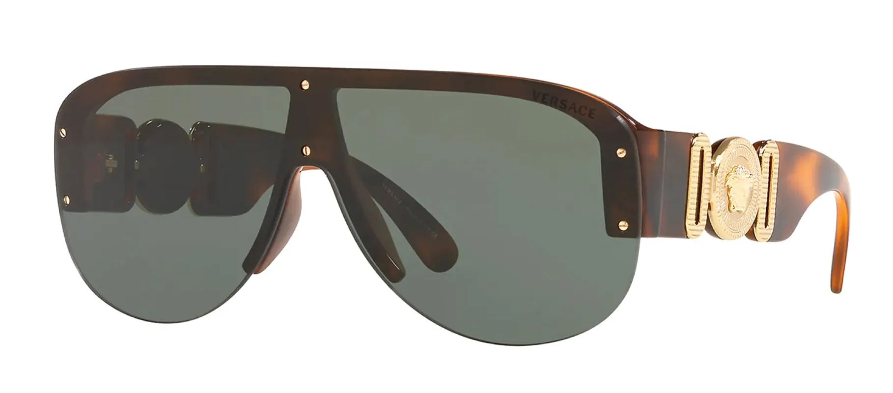 Versace VE 4391 531771 Square Plastic Brown Sunglasses with Green Anti-Reflective Lens sold by Gaffos