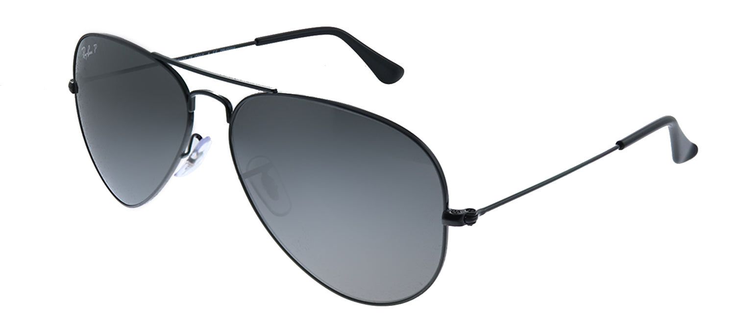 Ray-Ban RB 3025 002/48 Aviator Metal Black Sunglasses with Black Polarized Lens sold by Gaffos product image thumbnail 2