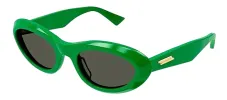 Bottega Veneta NEW CLASSIC BV 1191S 003 Oval Plastic Green Sunglasses with Green Lens sold by Gaffos
