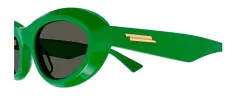 Bottega Veneta NEW CLASSIC BV 1191S 003 Oval Plastic Green Sunglasses with Green Lens sold by Gaffos