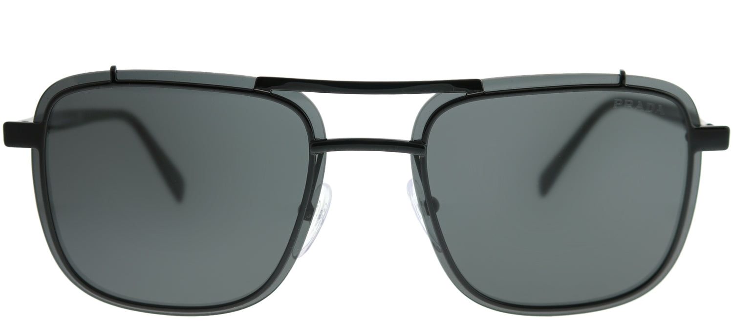 Prada PR 59US 1AB5S0 Square Metal Black Sunglasses with Grey Lens sold by Gaffos