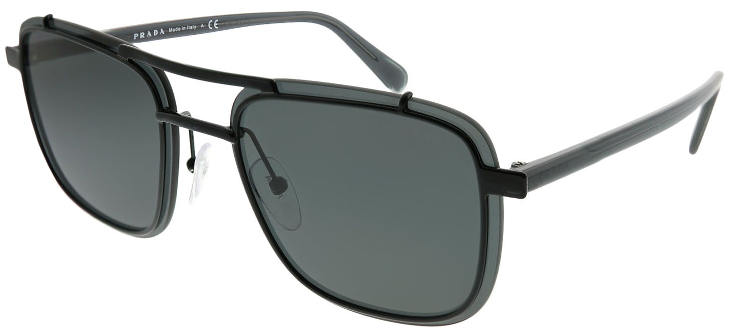 Prada PR 59US 1AB5S0 Square Metal Black Sunglasses with Grey Lens sold by Gaffos product image thumbnail 2