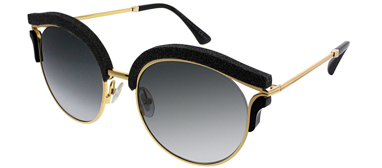 Jimmy Choo JC Lash 1R8 9O Cat-Eye Plastic Black Sunglasses with Dark Grey Gradient Lens sold by Gaffos product image thumbnail 2