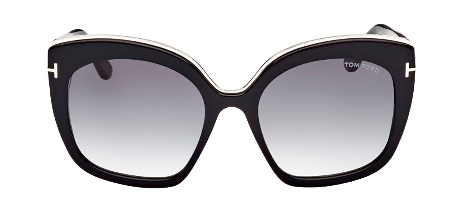 Tom Ford Chantalle TF 944 01B Butterfly Plastic Black Sunglasses with Grey Gradient Lens sold by Gaffos