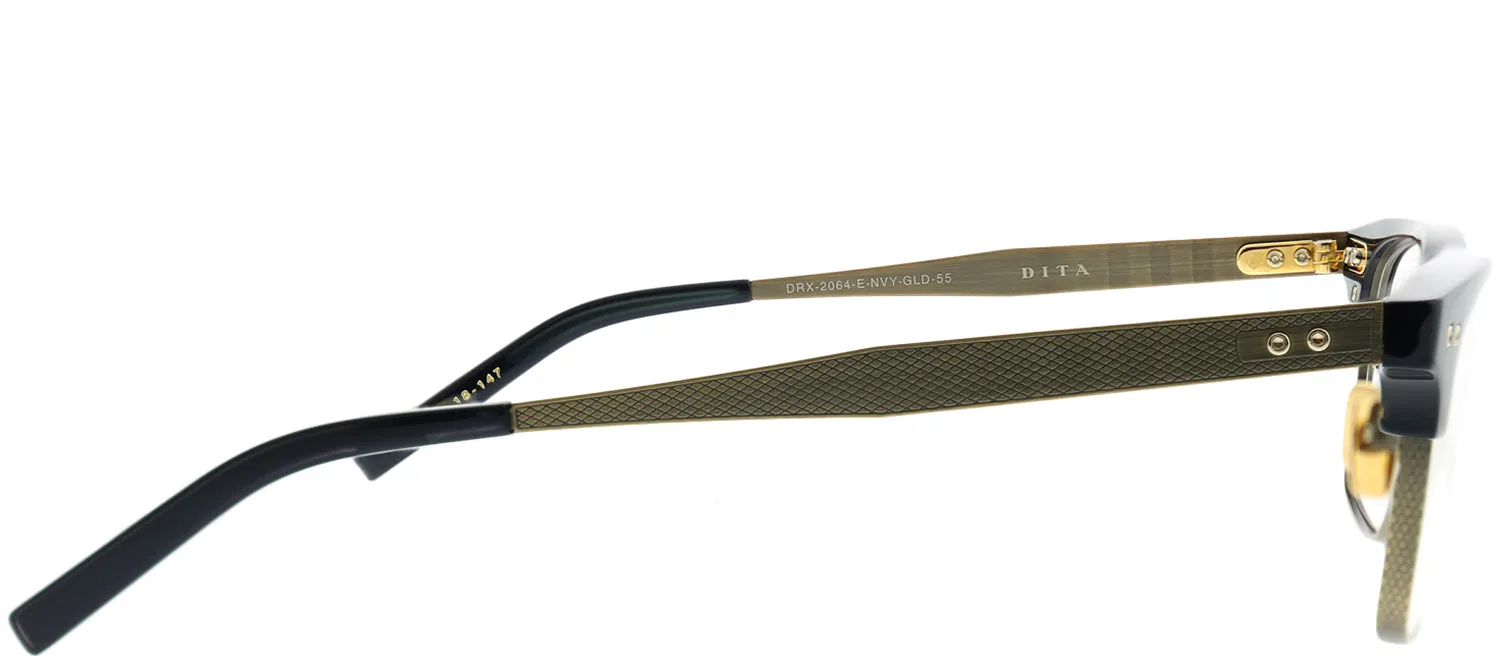 Dita Statesman Three DT DRX-2064-E-NVY-GLD-55 Rectangle Plastic Blue Eyeglasses with Demo Lens sold by Gaffos product image thumbnail 3