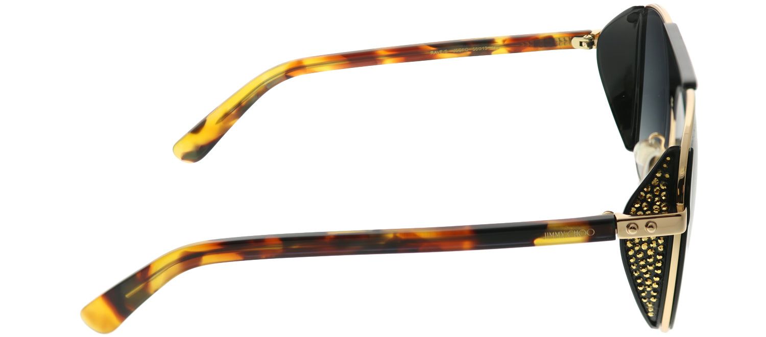 Jimmy Choo JC Rave J5G FQ Aviator Metal Gold Sunglasses with Gold Lens sold by Gaffos product image thumbnail 3