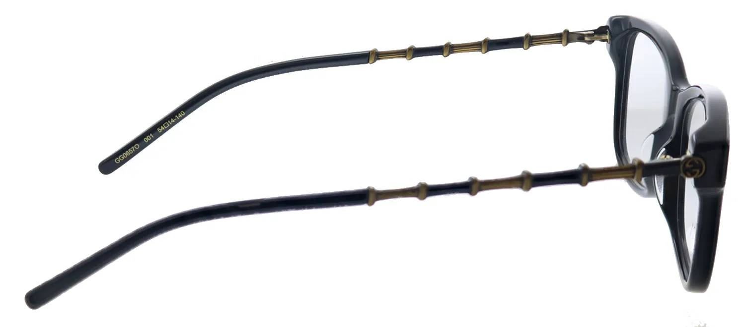 Gucci GG 0657O 001 Rectangle Acetate Black Eyeglasses with Demo Lens sold by Gaffos product image thumbnail 3