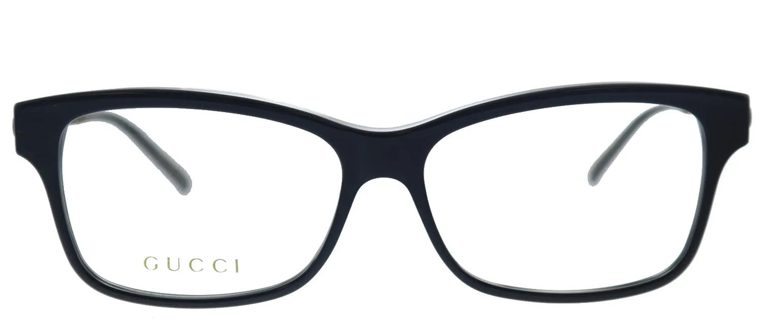 Gucci GG 0657O 001 Rectangle Acetate Black Eyeglasses with Demo Lens sold by Gaffos