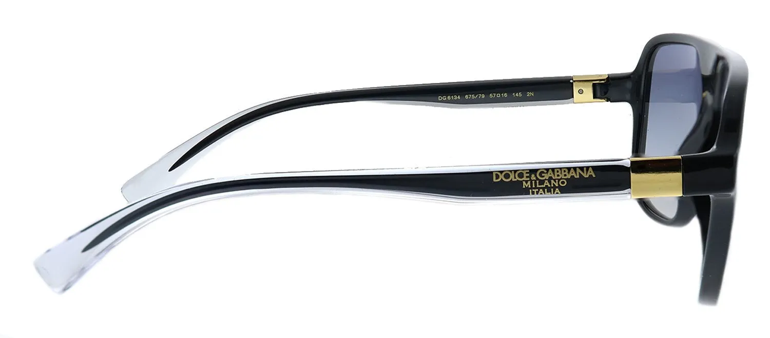 Dolce & Gabbana DG 6134 675/79 Square Plastic Black Sunglasses with Grey Gradient Lens sold by Gaffos product image thumbnail 3