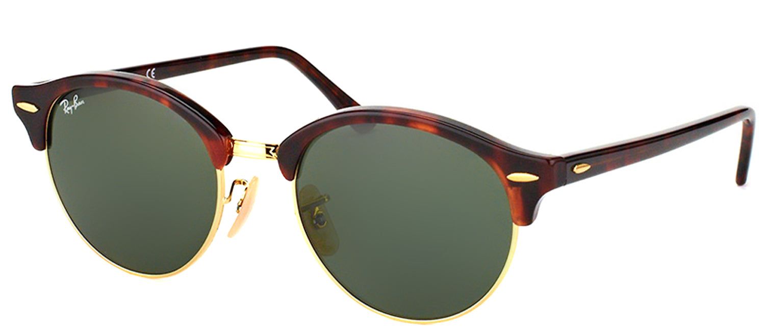 Ray-Ban RB 4246 990 Clubmaster Plastic Tortoise/ Havana Sunglasses with Green Lens sold by Gaffos product image thumbnail 2