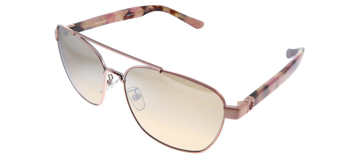 Tory Burch TY 6069 32738Z Square Metal Pink Sunglasses with Brown Mirror Lens sold by Gaffos product image thumbnail 2