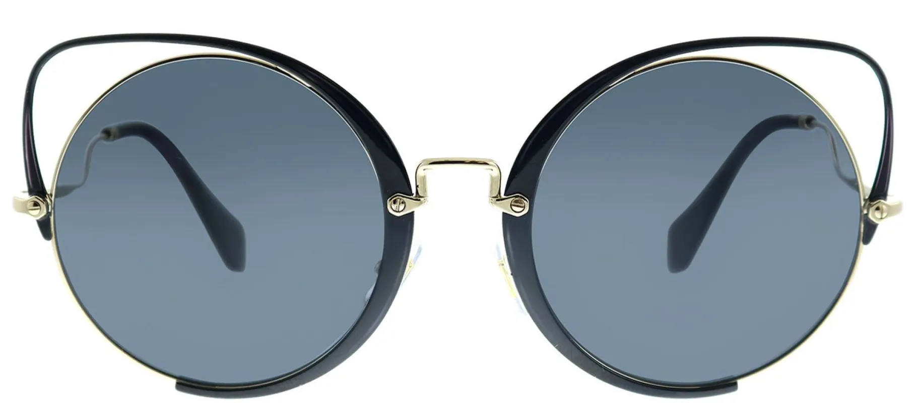 Miu Miu MU 51TS 1AB5Z1 Cat-Eye Metal Black Sunglasses with Grey Lens sold by Gaffos