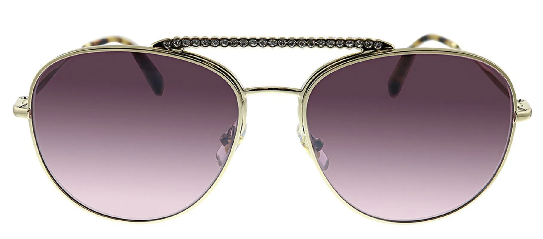 Miu Miu MU 53VS ZVNTEG Pilot Metal Gold Sunglasses with Pink Mirror Lens sold by Gaffos