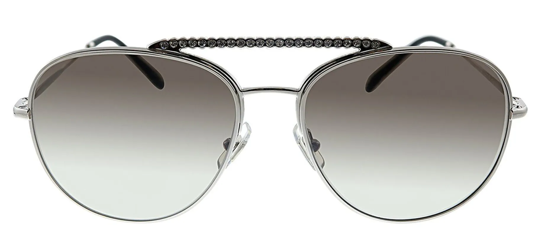 Miu Miu MU 53VS 1BC5O0 Pilot Metal Silver Sunglasses with Grey Mirror Lens sold by Gaffos