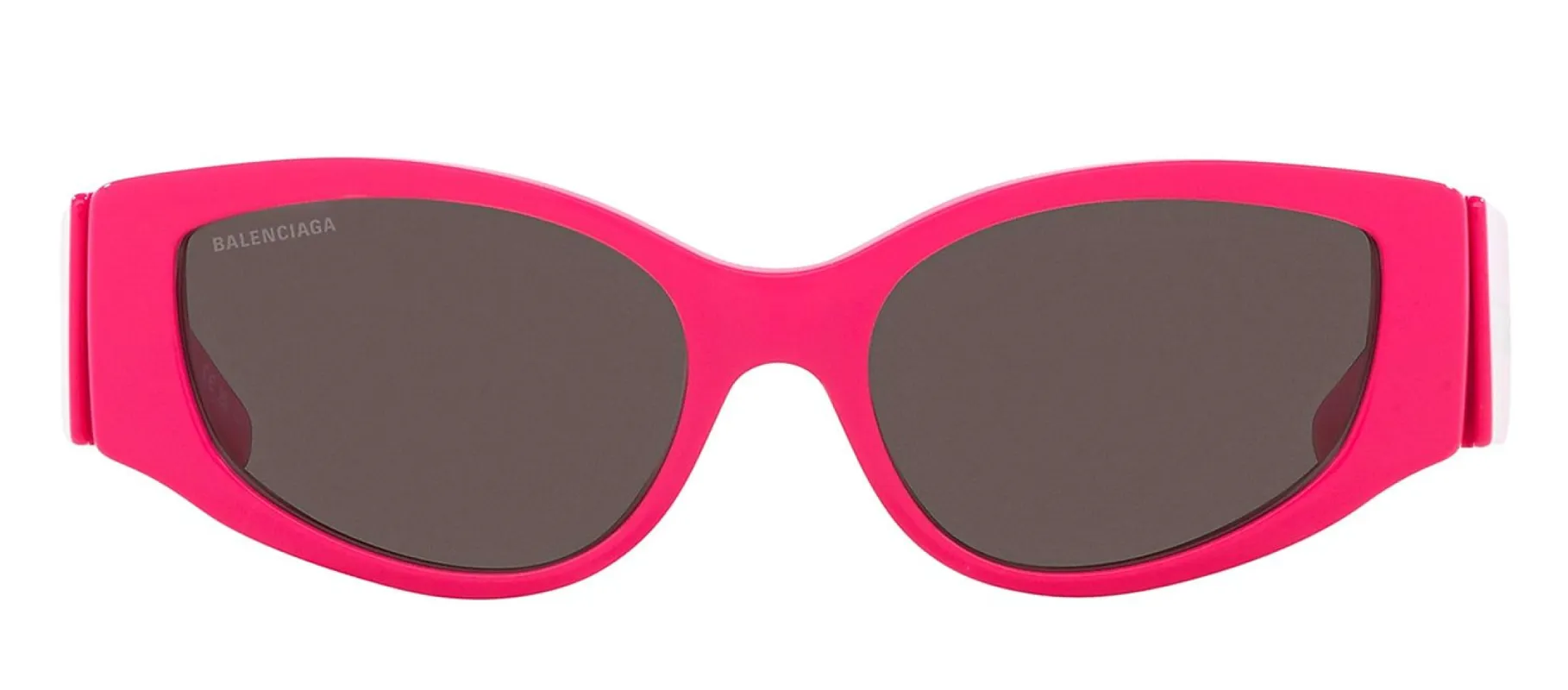 Balenciaga EVERYDAY BB 0258S 004 Oval Plastic Pink Sunglasses with Grey Lens sold by Gaffos