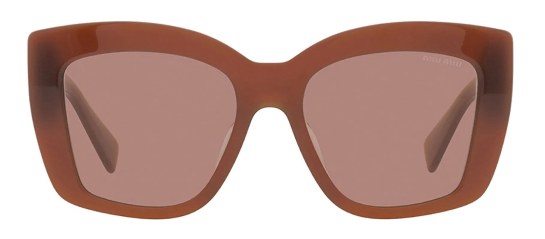 Miu Miu MU 04WS 07X06P Square Plastic Bordeaux Opal Sunglasses with Light Brown Lens sold by Gaffos