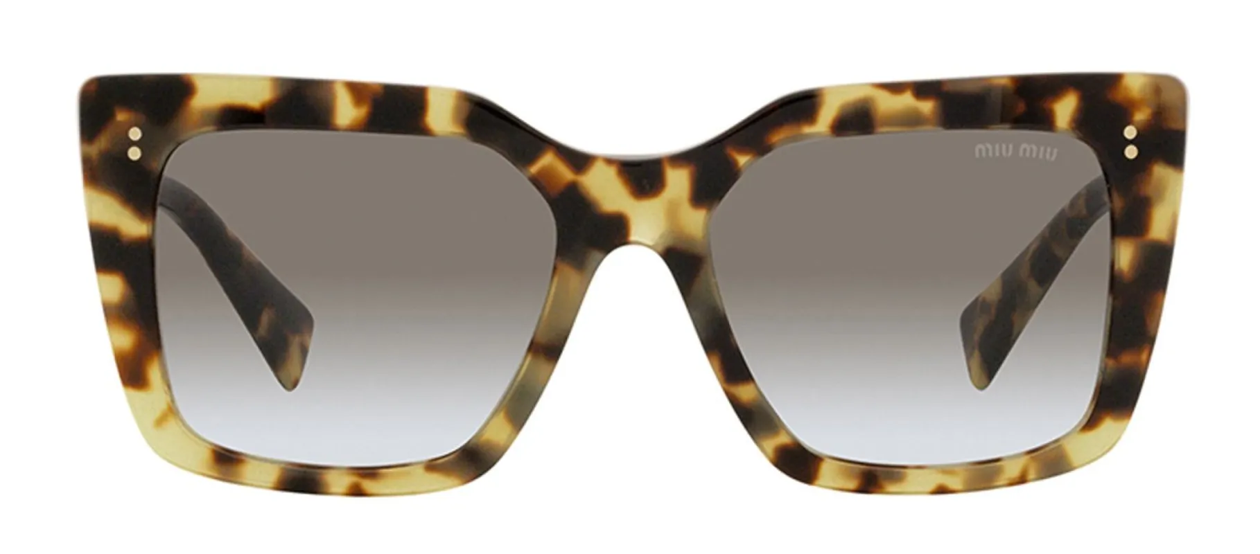 Miu Miu MU 02WS 7S00A7 Round Plastic Light Havana Sunglasses with Grey Gradient Lens sold by Gaffos