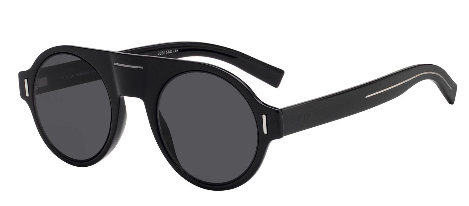 Dior Homme CD DiorFraction2 807 2K Oval Plastic Black Sunglasses with Grey Lens sold by Gaffos