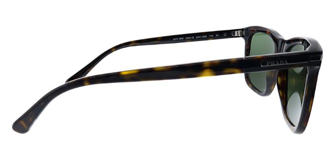 Prada PR 18WS 2AU0B0 Rectangle Plastic Havana Sunglasses with Green Lens sold by Gaffos