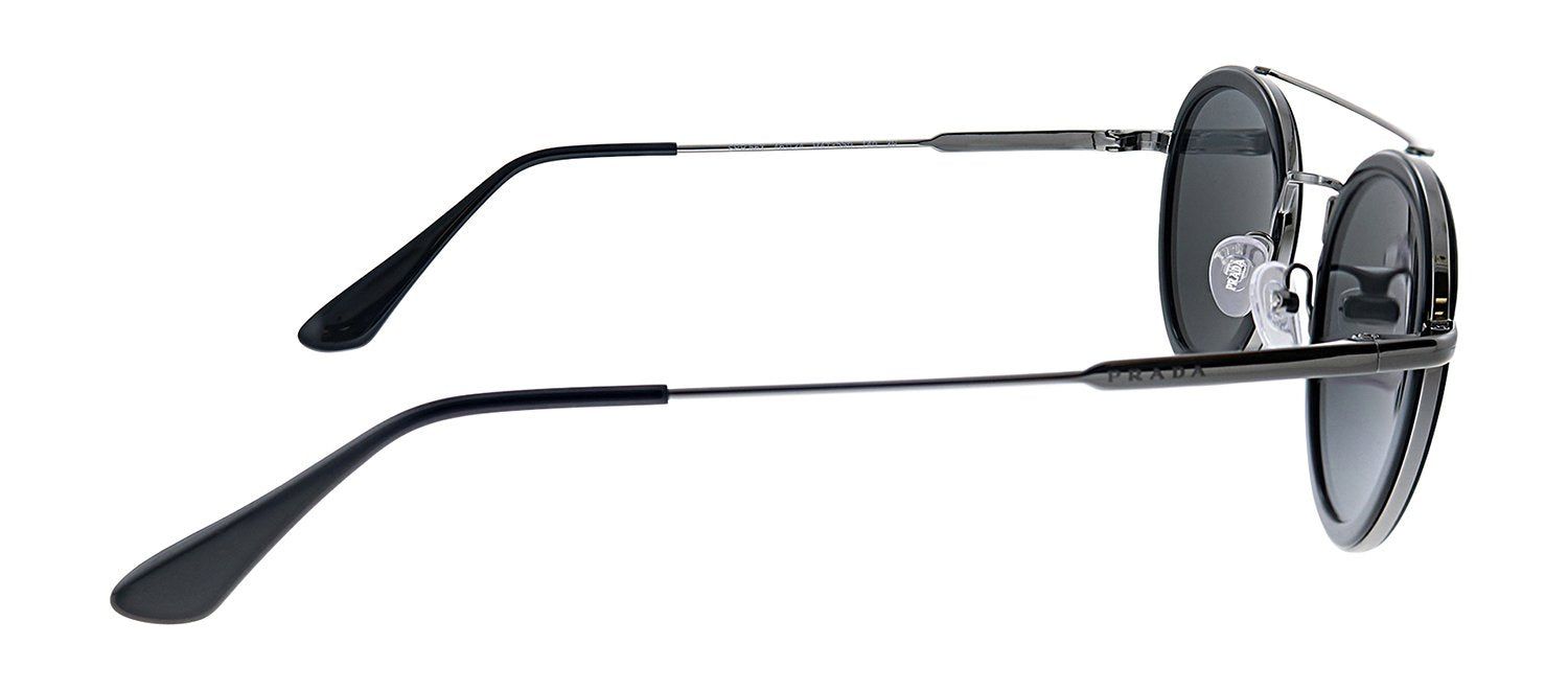 Prada PR 56XS M4Y5S0 Oval Metal Black Sunglasses with Grey Lens sold by Gaffos product image thumbnail 3