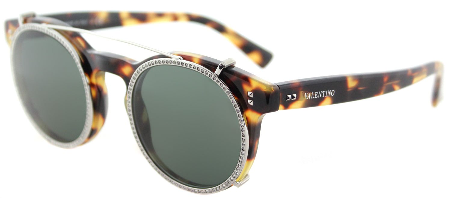 Valentino VA 4009CB 503671 Round Plastic Tortoise/ Havana Sunglasses with Smoke Green Lens sold by Gaffos product image thumbnail 2