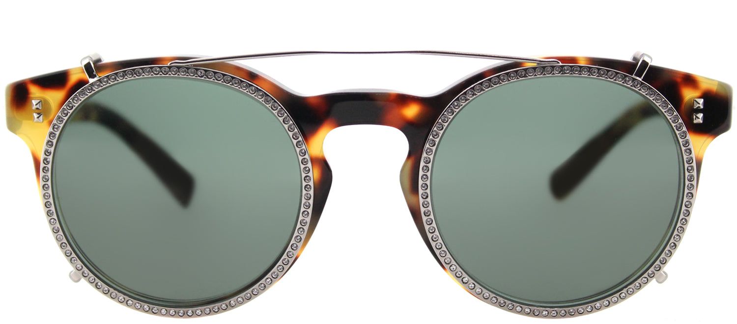 Valentino VA 4009CB 503671 Round Plastic Tortoise/ Havana Sunglasses with Smoke Green Lens sold by Gaffos