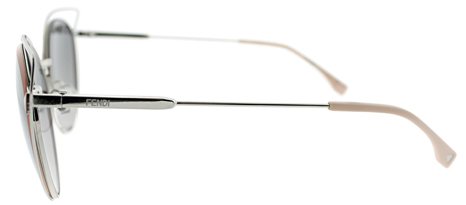 Fendi FF 0176S 010 Oval Metal Ruthenium/ Gunmetal Sunglasses with Grey Gradient Lens sold by Gaffos product image thumbnail 3