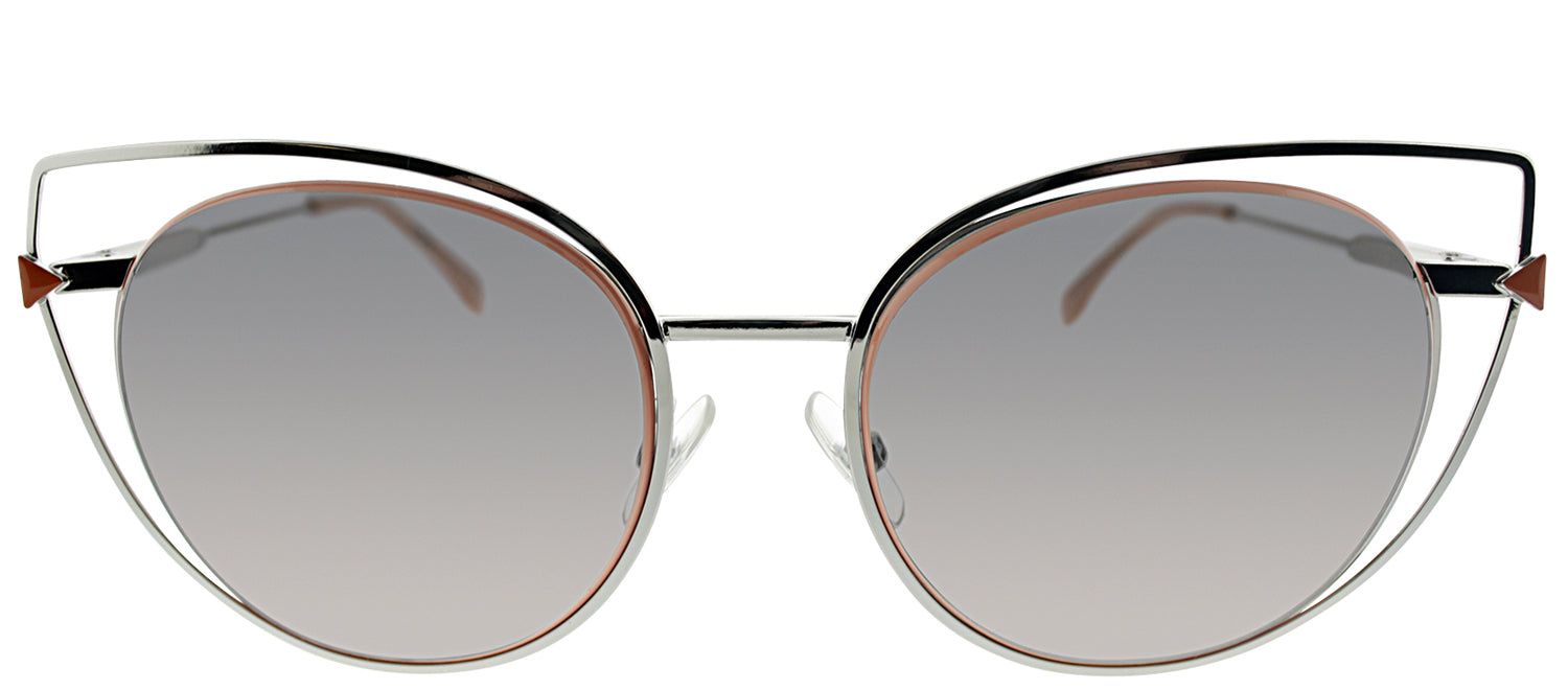 Fendi FF 0176S 010 Oval Metal Ruthenium/ Gunmetal Sunglasses with Grey Gradient Lens sold by Gaffos