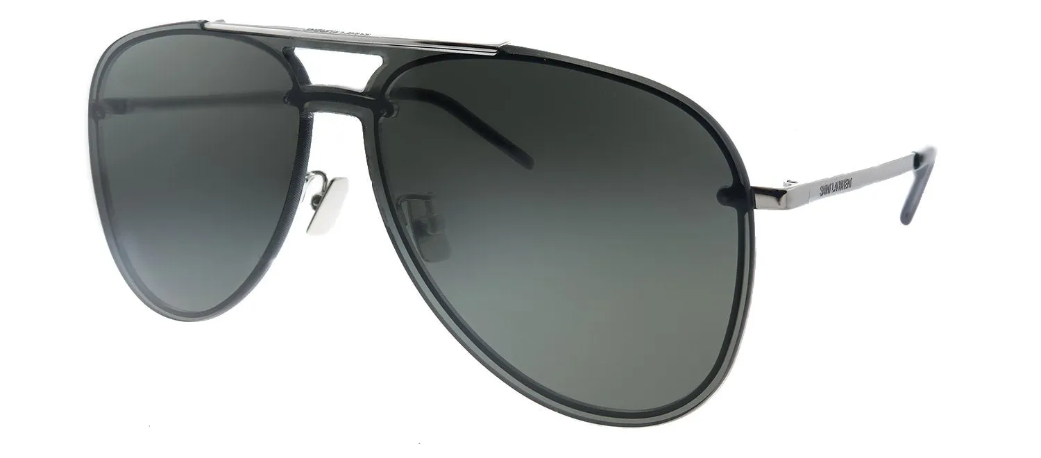 Saint Laurent MASK SL CLASSIC11 001 Aviator Metal Silver Sunglasses with Grey Lens sold by Gaffos product image thumbnail 2