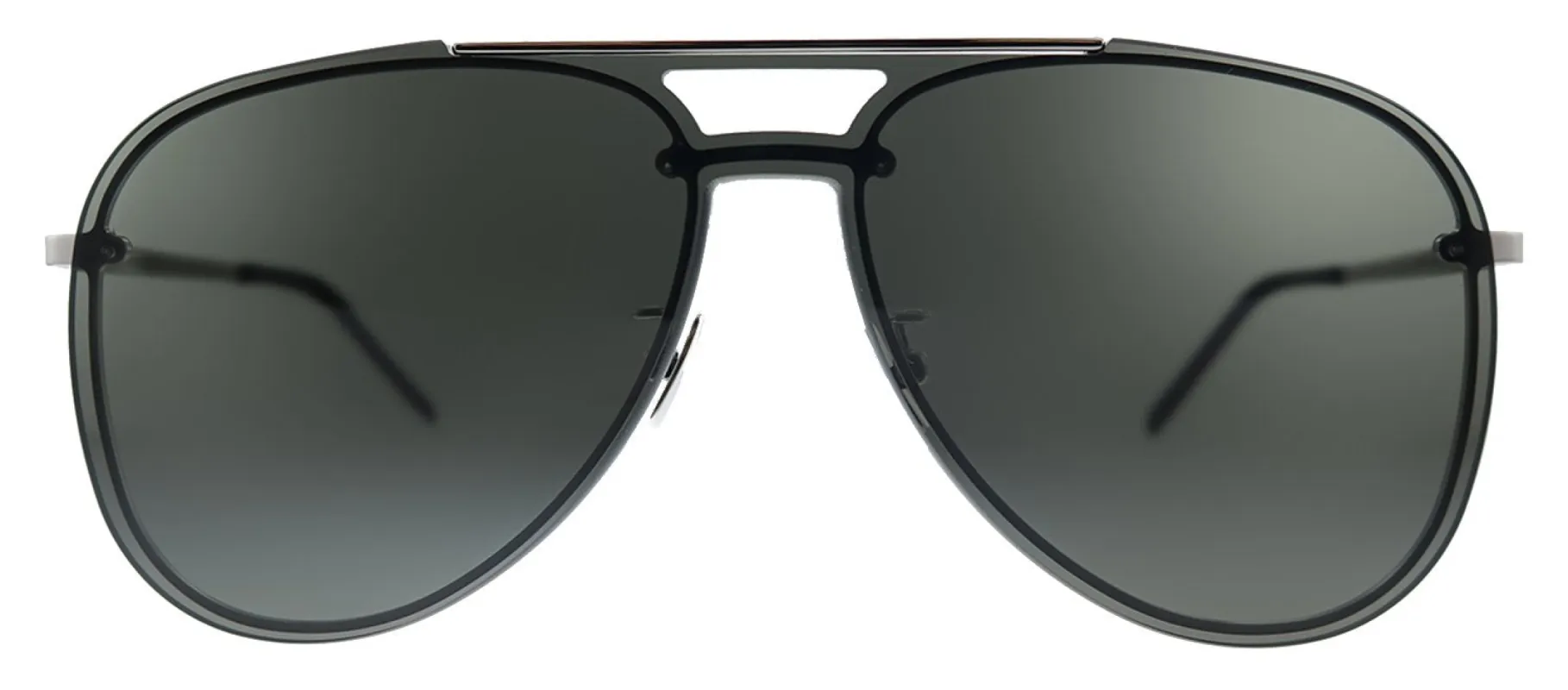 Saint Laurent MASK SL CLASSIC11 001 Aviator Metal Silver Sunglasses with Grey Lens sold by Gaffos