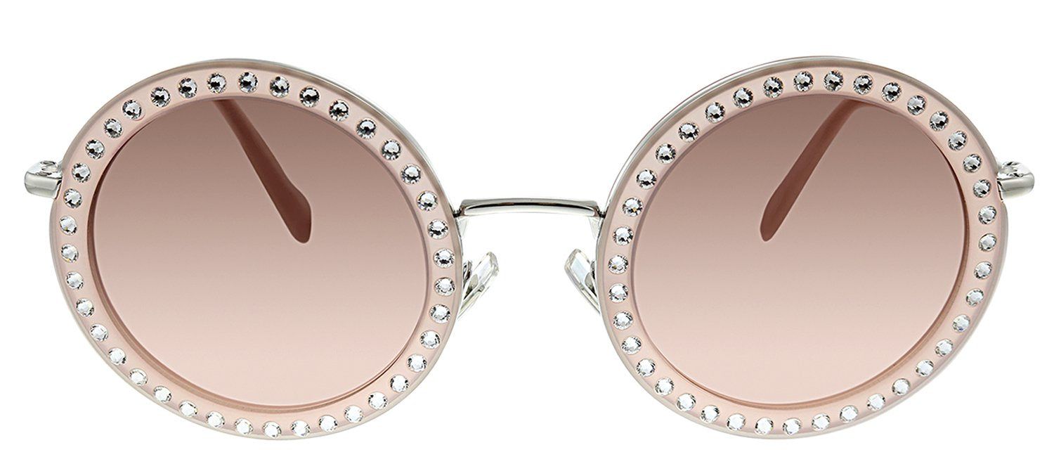 Miu Miu MU 59US 1530A5 Round Metal Pink Sunglasses with Pink Gradient Lens sold by Gaffos