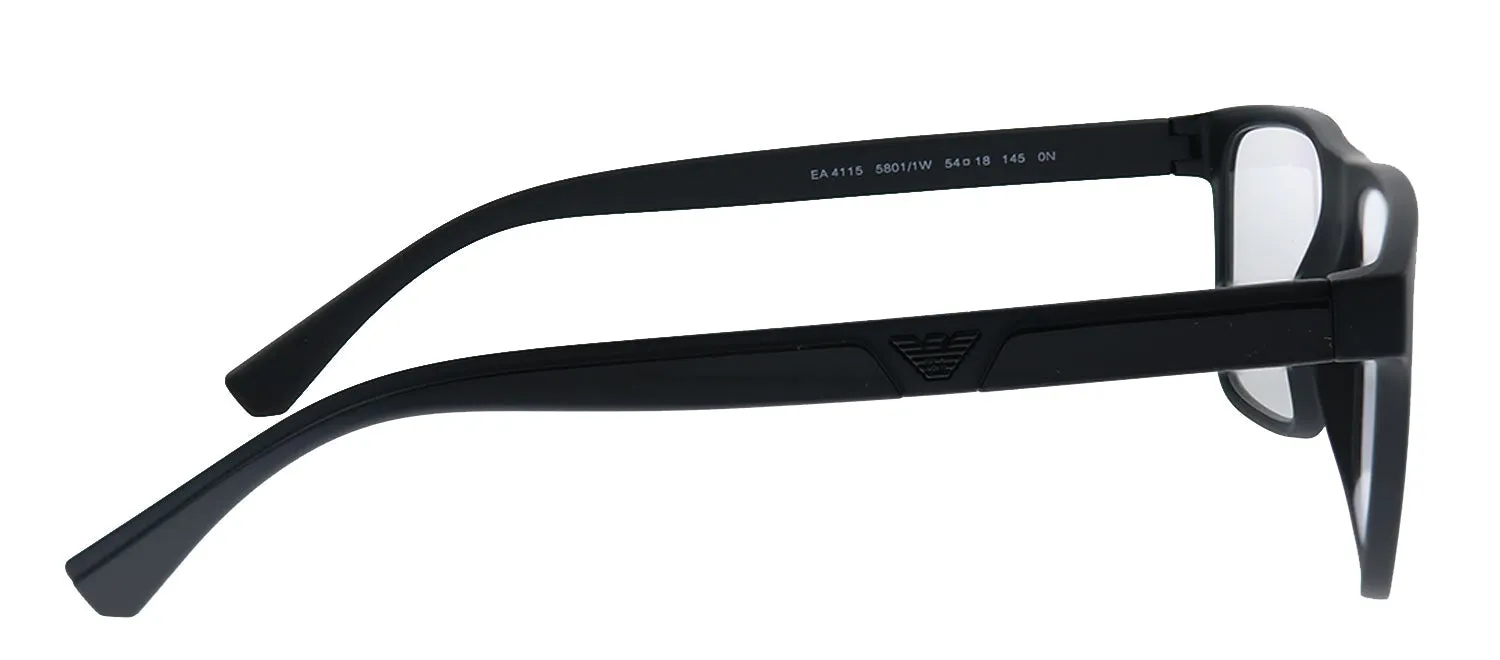 Emporio Armani EA 4115 58011W Rectangle Plastic Black Sunglasses with Clear Clip On Lens sold by Gaffos product image thumbnail 3