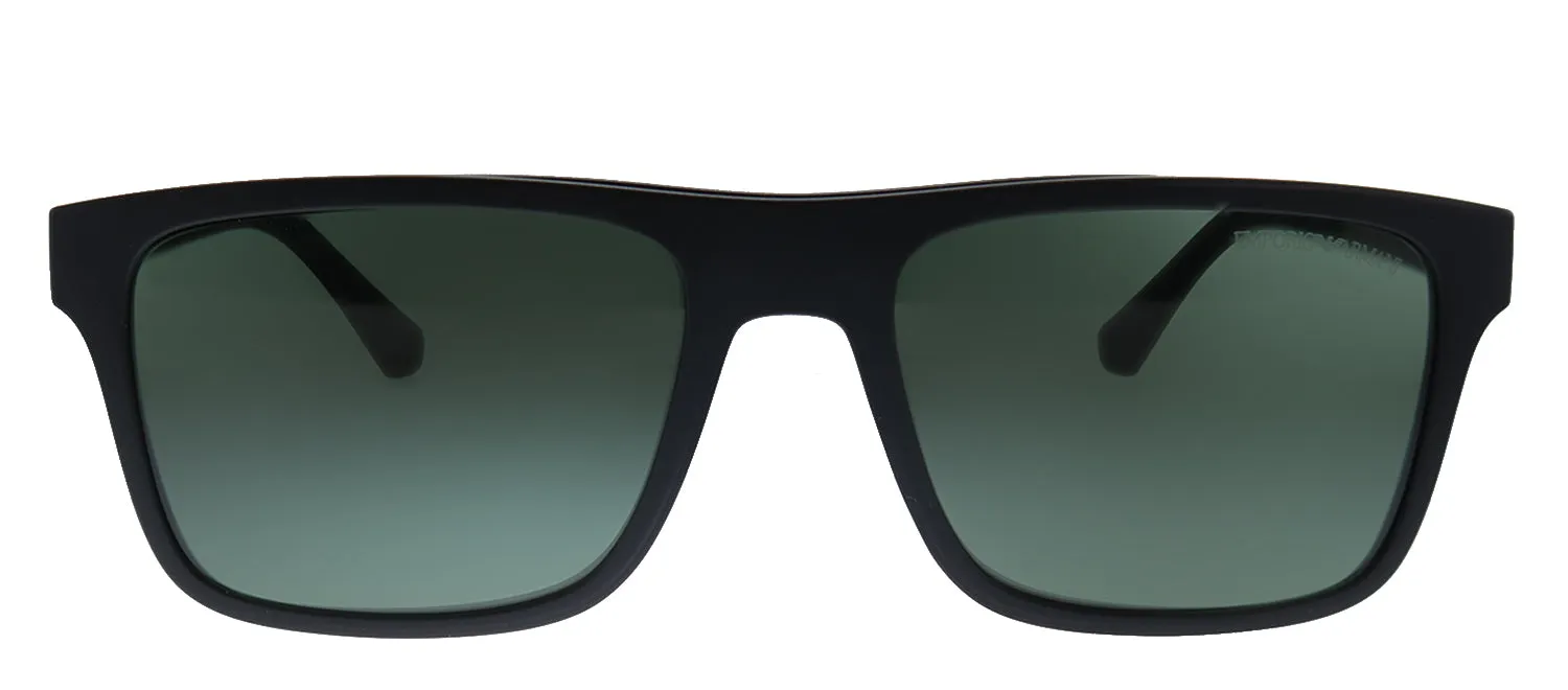 Emporio Armani EA 4115 58011W Rectangle Plastic Black Sunglasses with Clear Clip On Lens sold by Gaffos product image thumbnail 4