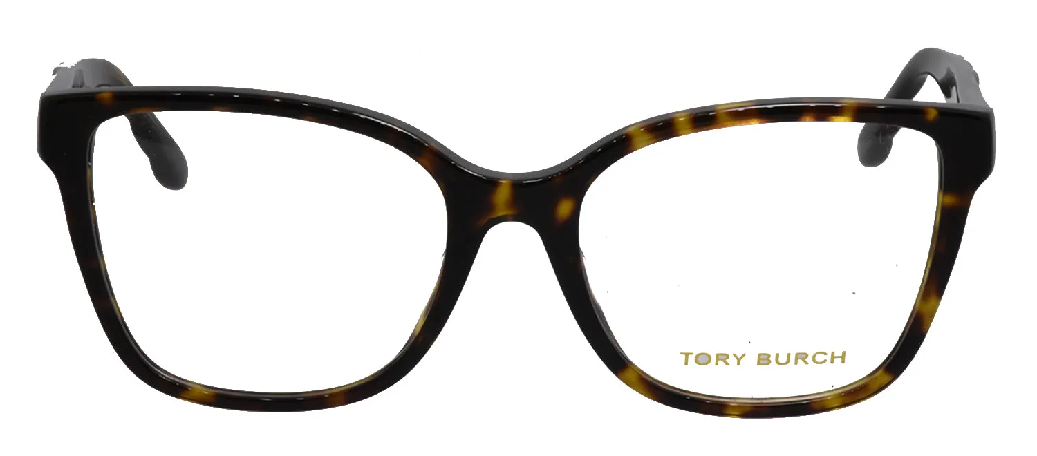 Tory Burch TY 2129U 1728 Oval Plastic Tortoise Eyeglasses with Logo Stamped Demo Lenses sold by Gaffos