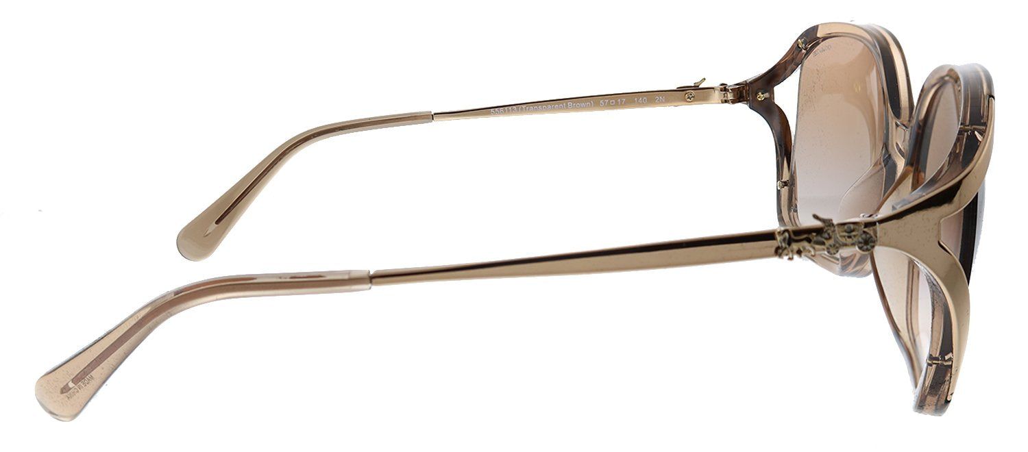 Coach L1116 HC 8280U 556113 Square Plastic Transparent Brown Sunglasses with Pink Gradient Lens sold by Gaffos product image thumbnail 3