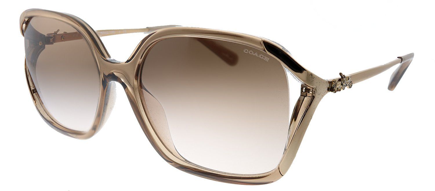 Coach L1116 HC 8280U 556113 Square Plastic Transparent Brown Sunglasses with Pink Gradient Lens sold by Gaffos product image thumbnail 2