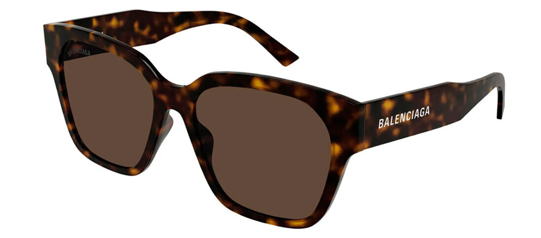 Balenciaga BB 0215S 002 Square Plastic Havana Sunglasses with Brown Lens sold by Gaffos