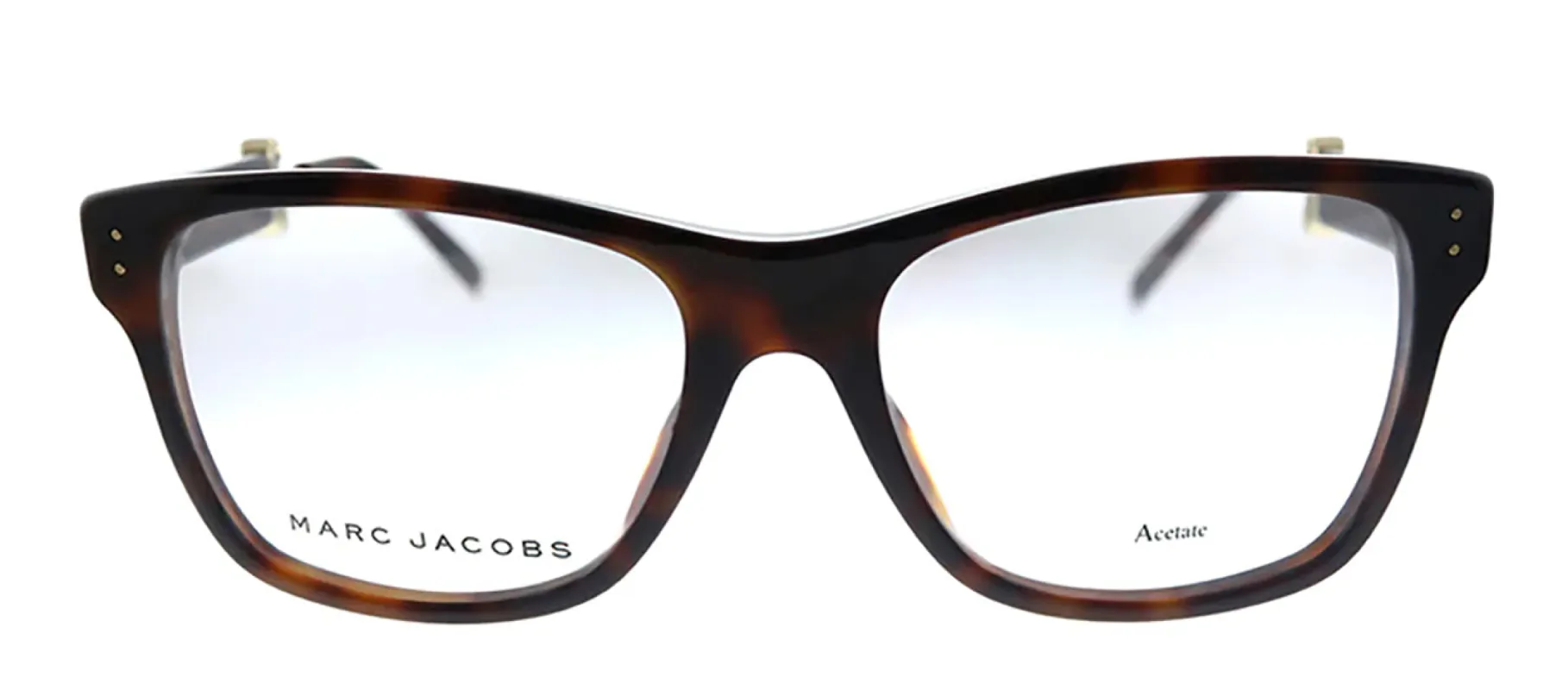 Marc Jacobs Marc 132 ZY1 Square Plastic Havana Eyeglasses with Logo Stamped Demo Lenses sold by Gaffos