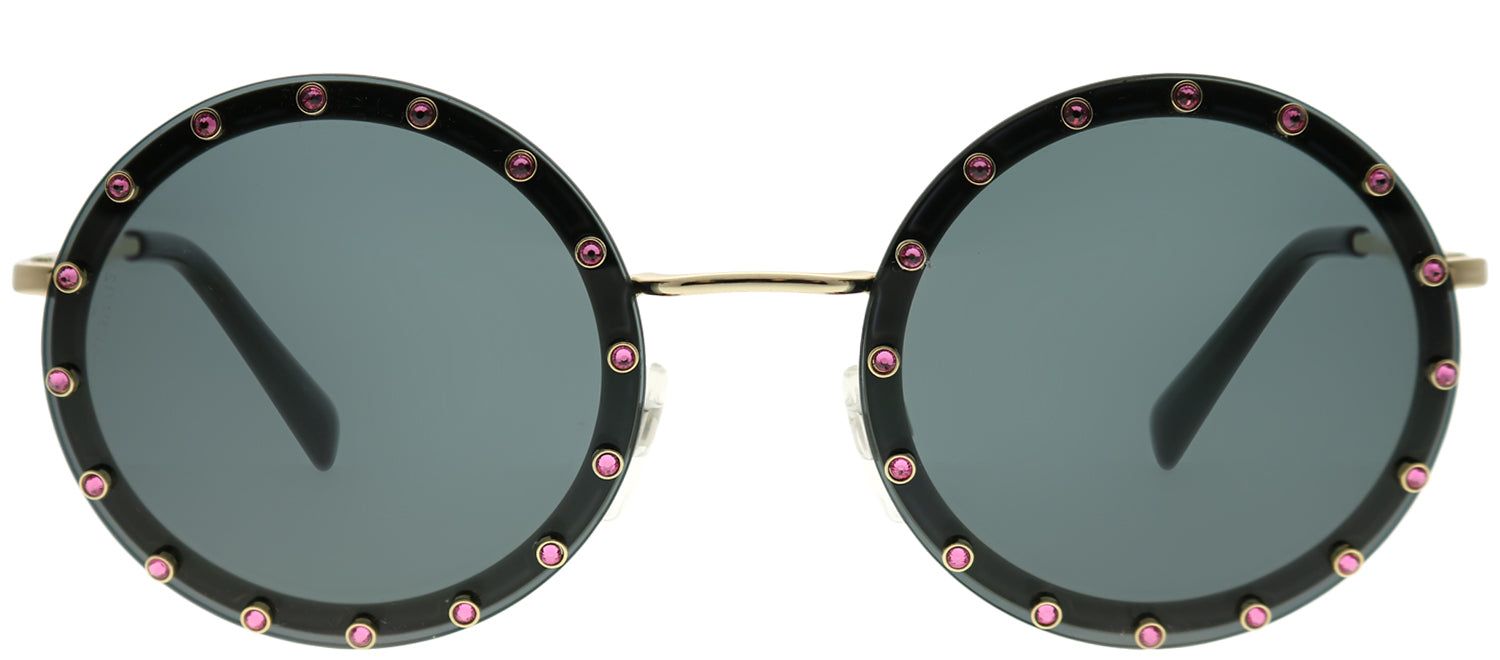 Valentino VA 2010B 300387 Round Metal Gold Sunglasses with Grey Lens sold by Gaffos
