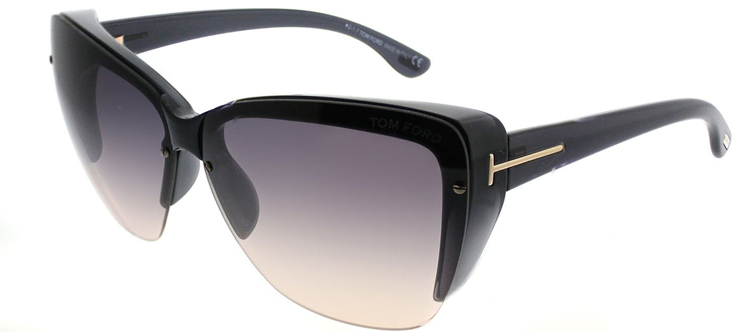 Tom Ford TF 457 20B Cat-Eye Plastic Black Sunglasses with Grey Gradient Lens sold by Gaffos product image thumbnail 2