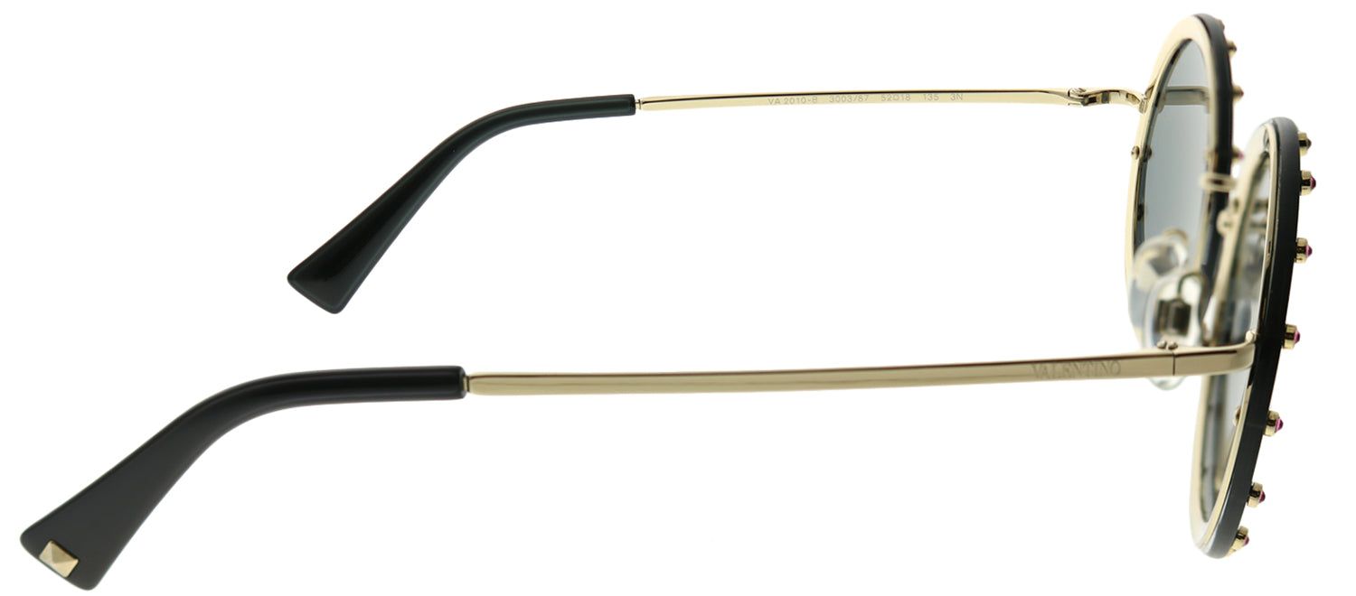 Valentino VA 2010B 300387 Round Metal Gold Sunglasses with Grey Lens sold by Gaffos product image thumbnail 3