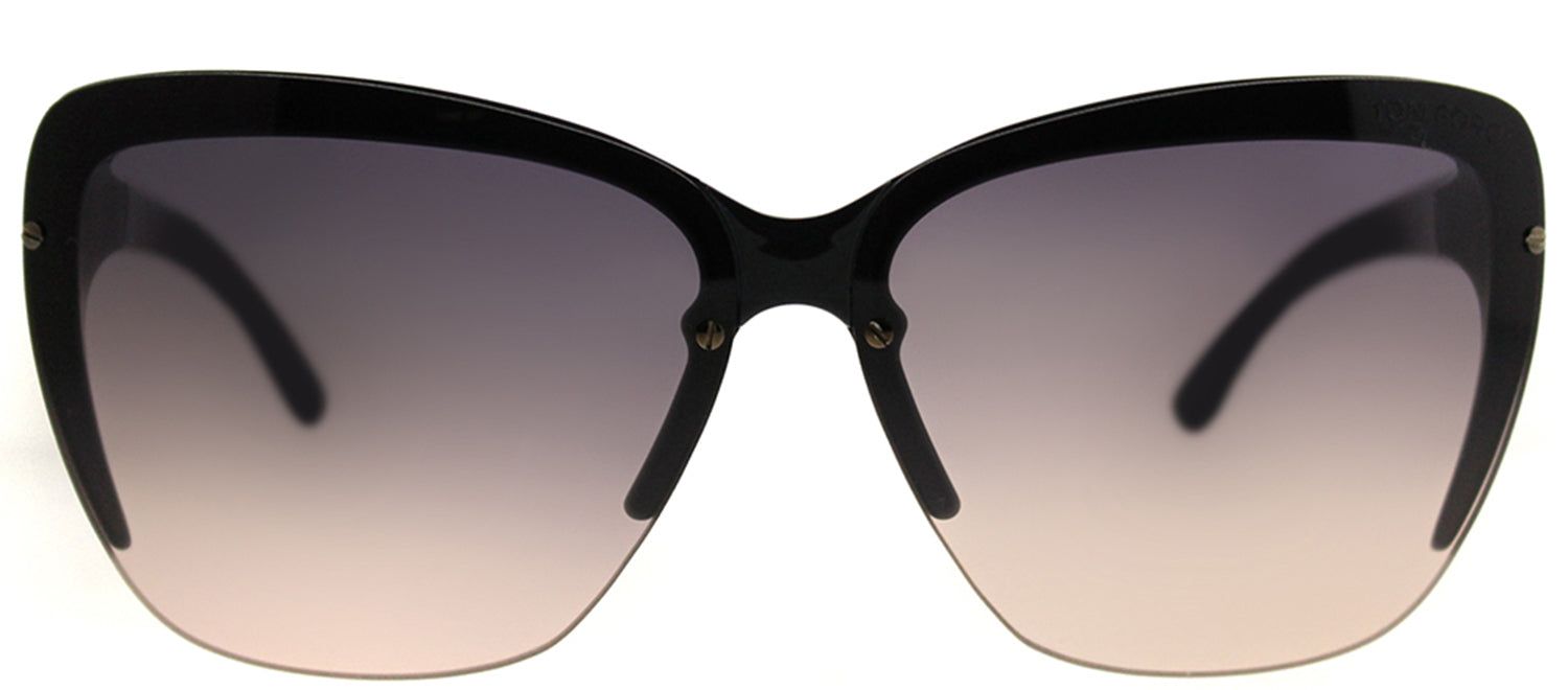 Tom Ford TF 457 20B Cat-Eye Plastic Black Sunglasses with Grey Gradient Lens sold by Gaffos