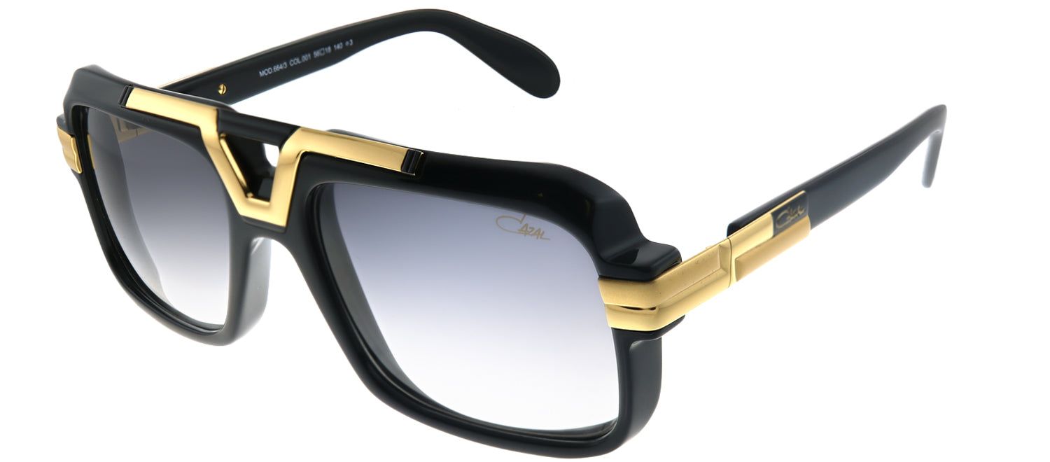 Cazal Cazal 664 001SG Aviator Plastic Black Sunglasses with Grey Gradient Lens sold by Gaffos product image thumbnail 2