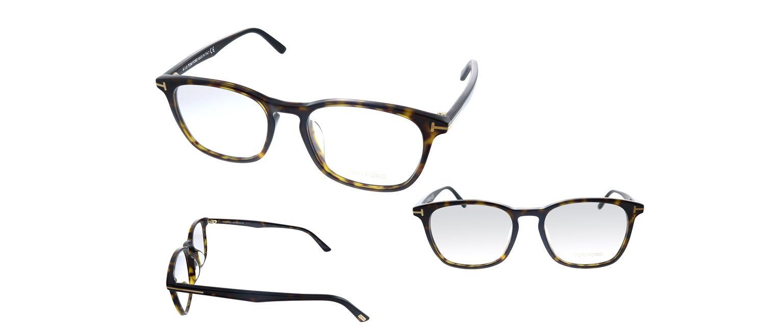 Tom Ford TF 5505D 052 Square Plastic Havana Eyeglasses with Demo Lens sold by Gaffos product image thumbnail 4