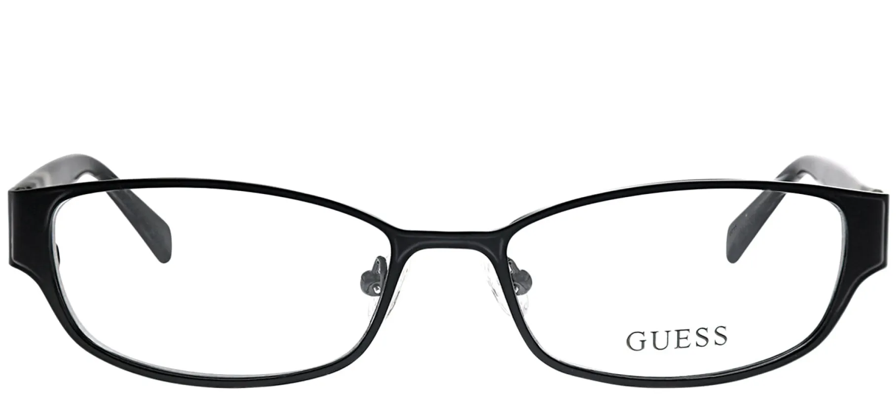 Guess GU 2412 Blk Rectangle Metal Black Eyeglasses with Demo Lens sold by Gaffos