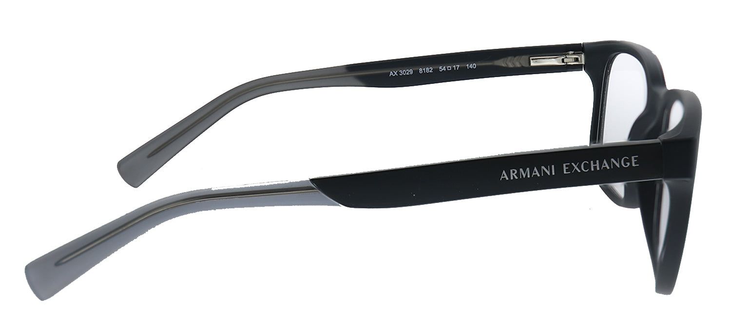 Armani Exchange AX 3029 8182 Square Plastic Blue Eyeglasses with Demo Lens sold by Gaffos product image thumbnail 3